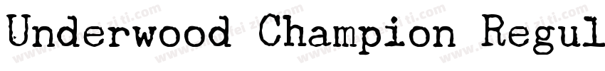 Underwood Champion Regular字体转换
